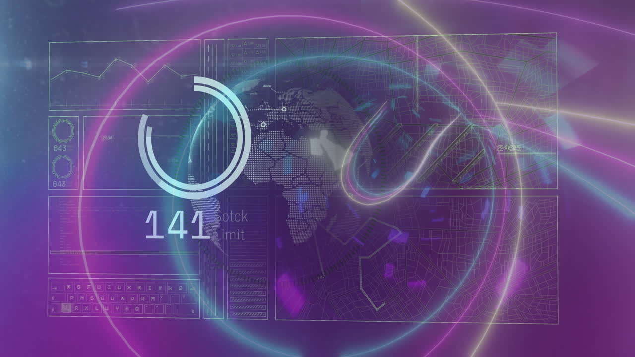 In school, animation showing digital data visualization with graphs and India maps