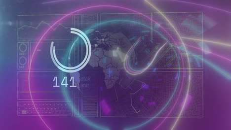in school, animation showing digital data visualization with graphs and india maps