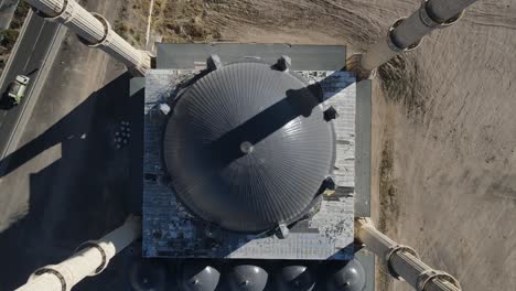 mosque minarets overhead view