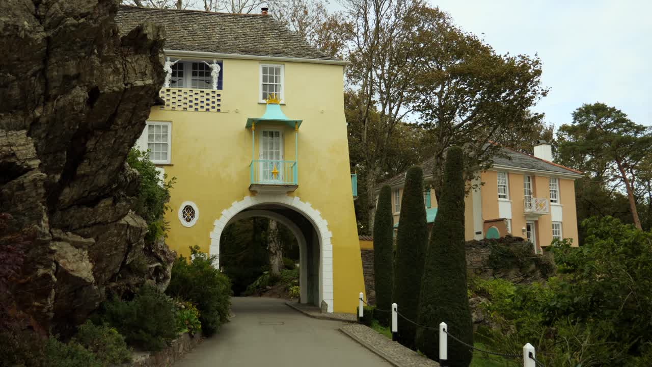 The Entrance Of Portmeirion, An Italian Style Tourist Village On The Coast Of North Wales, UK
