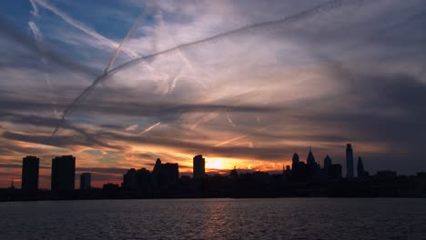 sunset behind the city of philadelphia pennsylvania 2