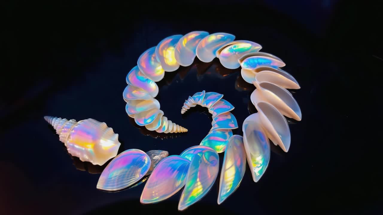 Opalescent Seashell Spiral