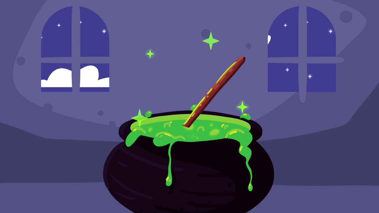 Hyvää halloweenia -animaatio padalla