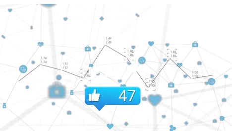 Animation-Der-Datenverarbeitung-In-Sozialen-Medien-Auf-Weißem-Hintergrund