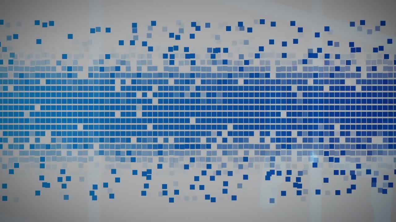 Animation of network of flickering blue connections