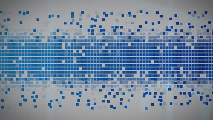 Animation of network of flickering blue connections