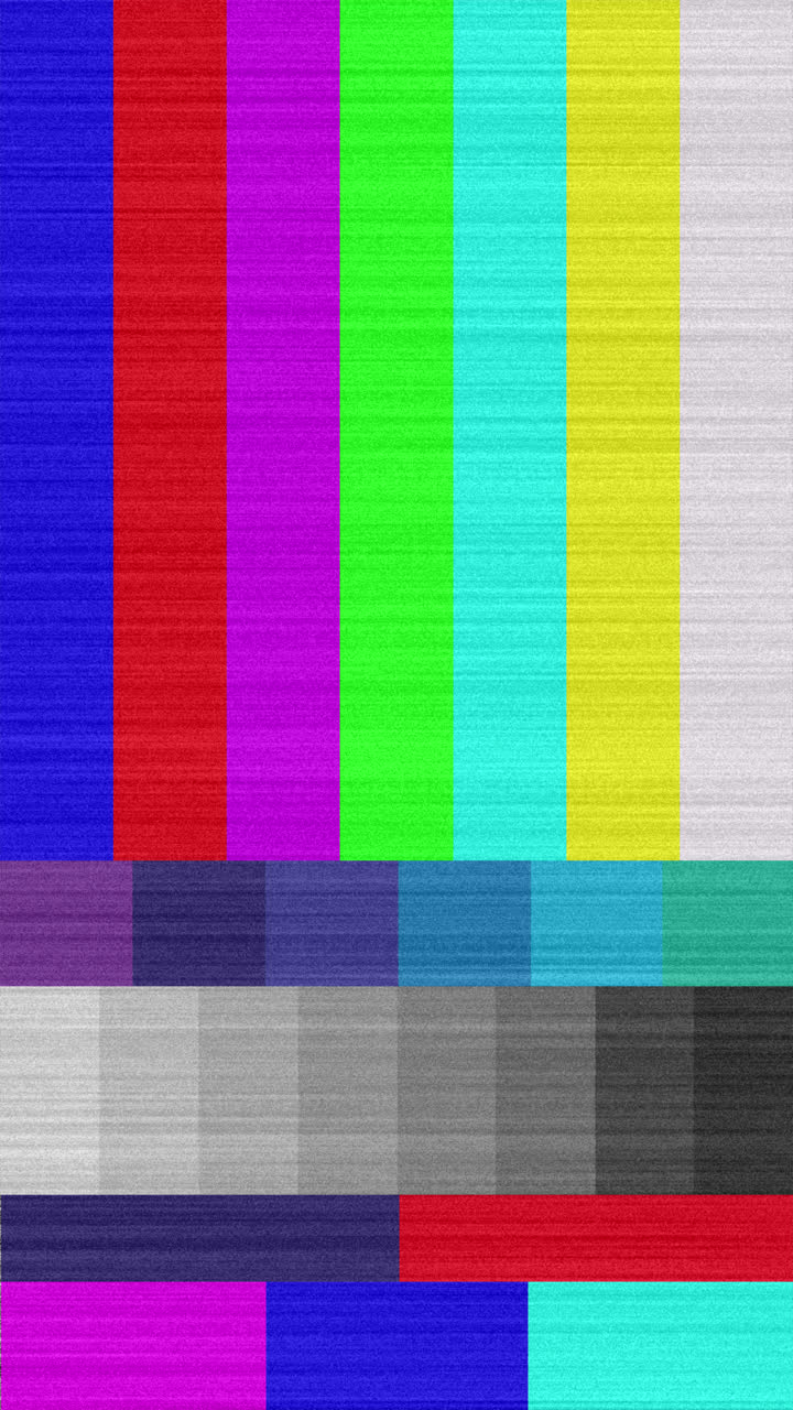 Static Television Color Bars with Glitch Distortion