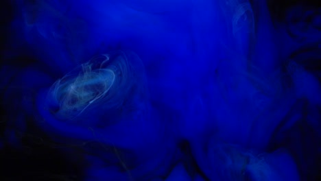 4k footage. abstract blue colorful paint ink diffusion background.