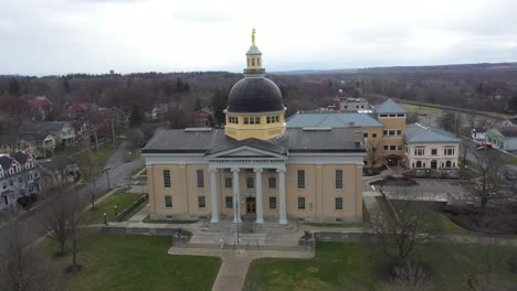 canandaigua new york courthouse aerial 4k