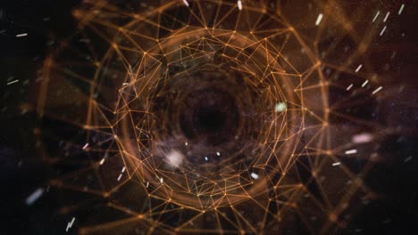 agujero de gusano fractal naranja - túnel espacial