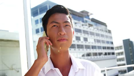 a man calling on his smartphone