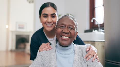 face, doctor and patient with smile in nursing