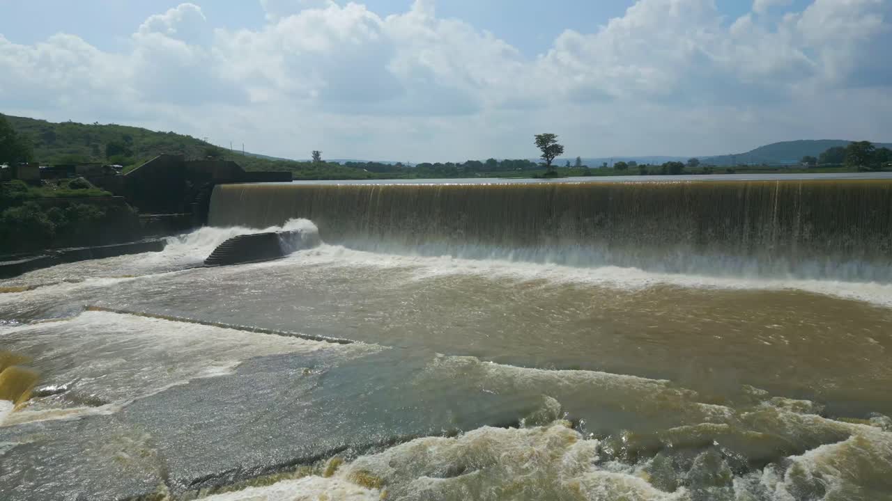 Waterfall Rajdari Devdari and Latif Shah Dam Aerial View
