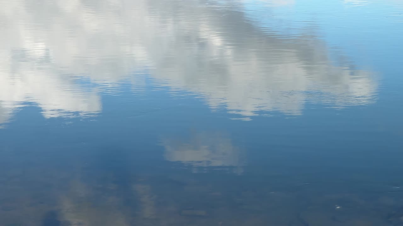 beautiful reflection of water with a view of the clouds