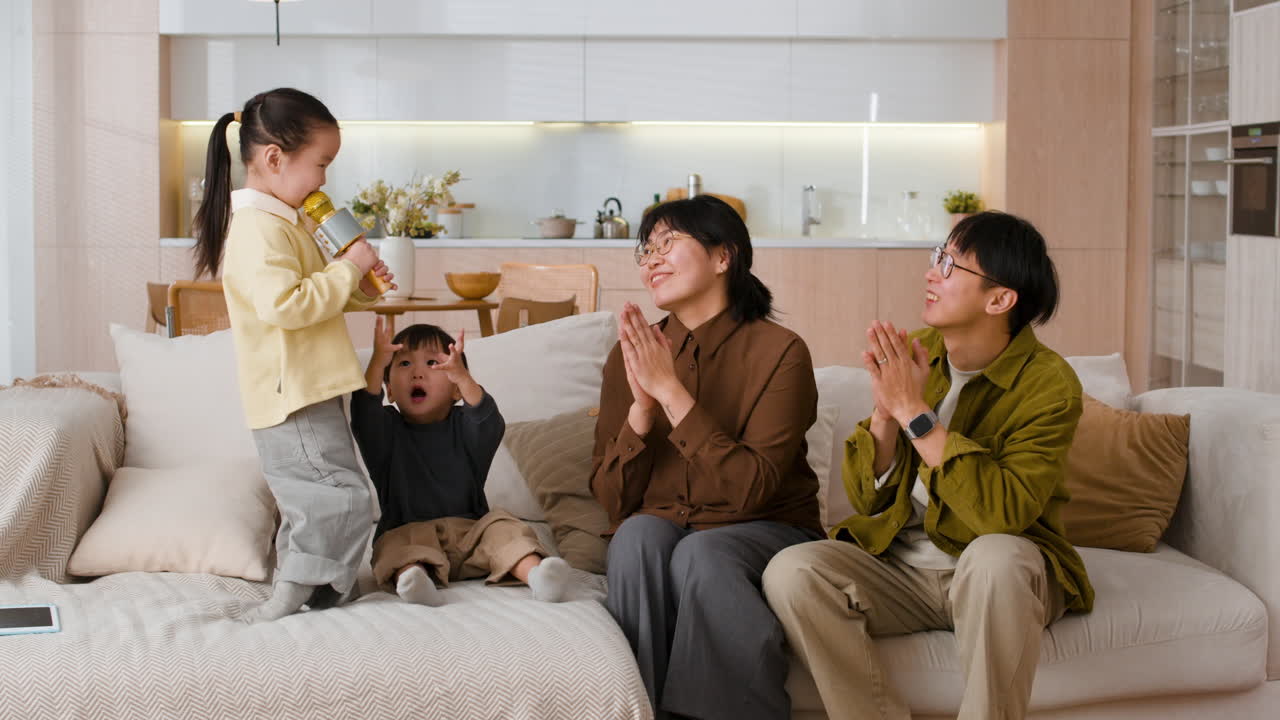 Family Singing Karaoke Session