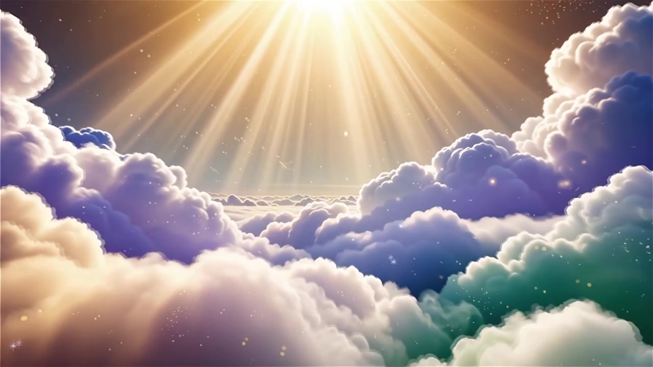 Christian Heavenly Light Worship Background