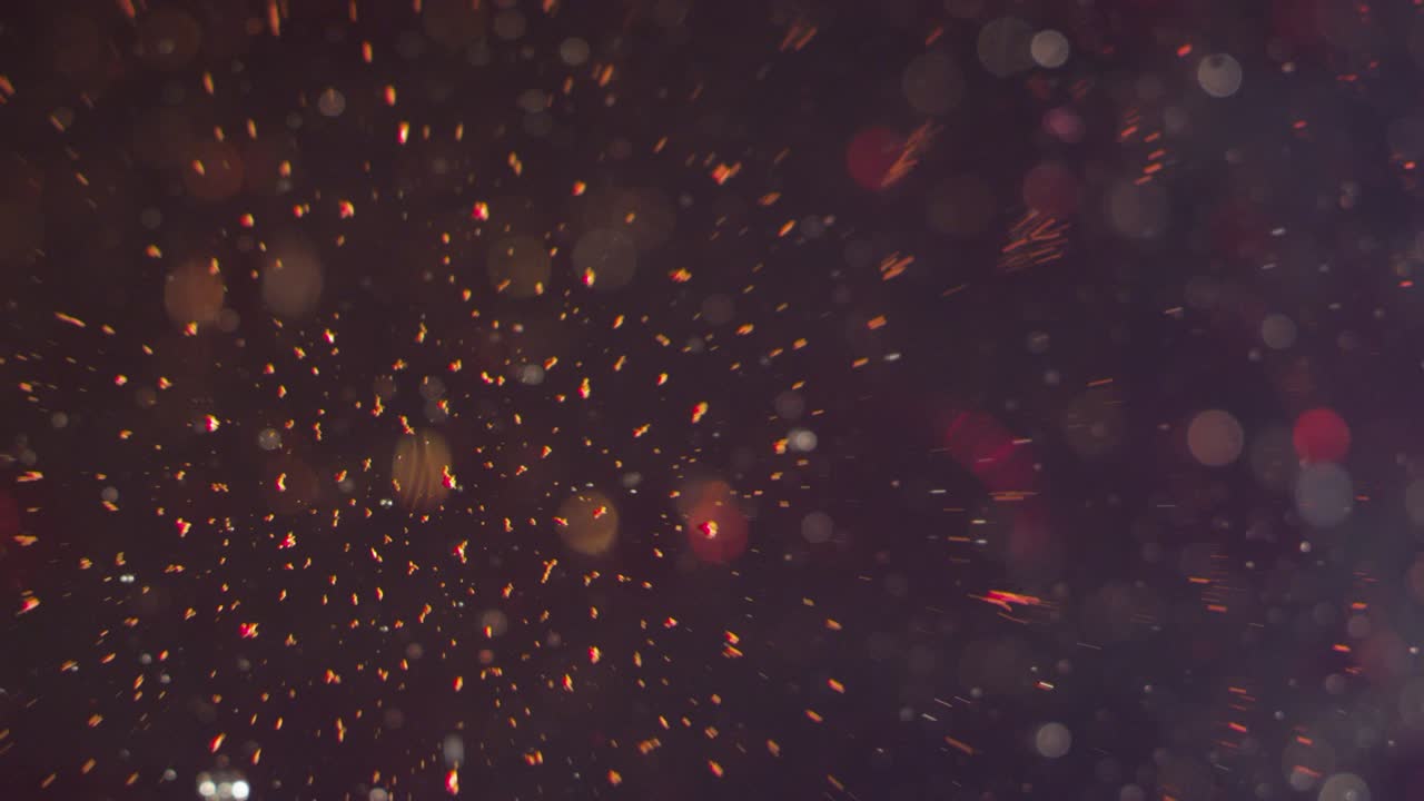 abstracto galaxia de partículas rojas en expansión fondo de textura bokeh