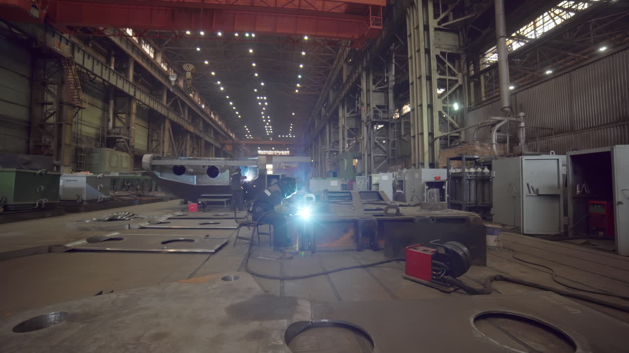 Welding Operation in a Large Industrial Facility