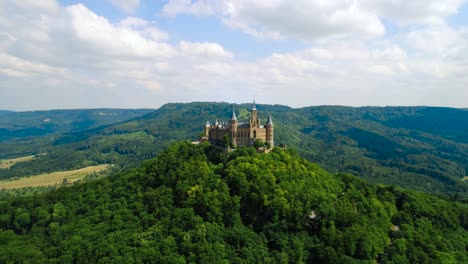 hohenzollern castle, germany. aerial fpv drone flights.