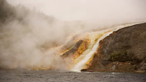 firehole spring river at yellowstone national park during spring