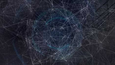 animation of network of connections over dark background