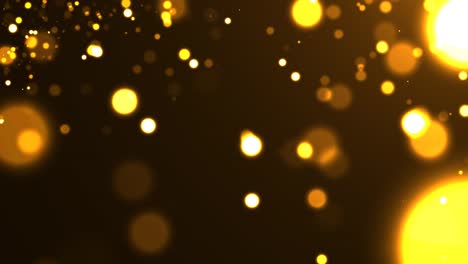 las partículas amarillas abstractas de fondo en bucle. vídeo animado en bucle sin costuras de 4k