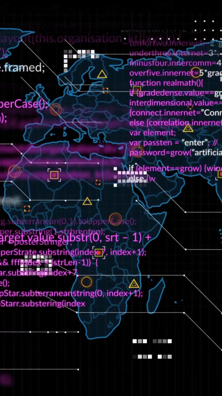 Animation of markers and data processing over world map