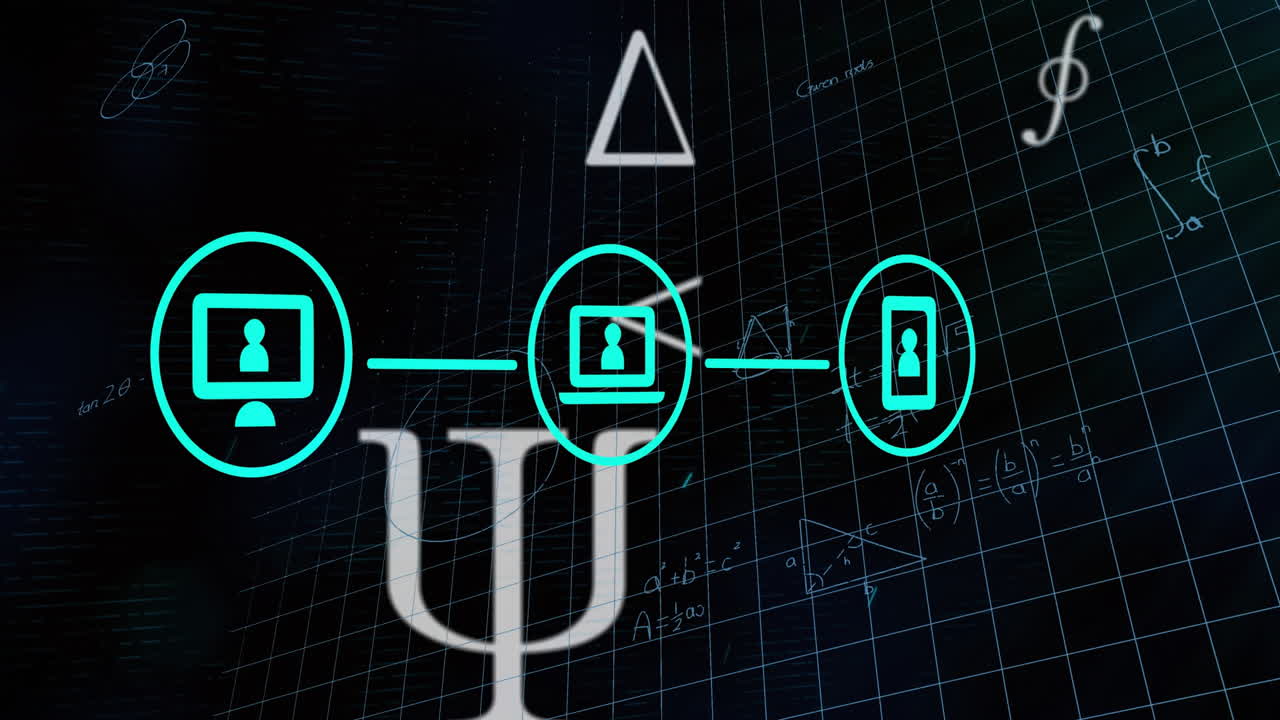Animation of mathematical symbols, formulae and equations over digital media network