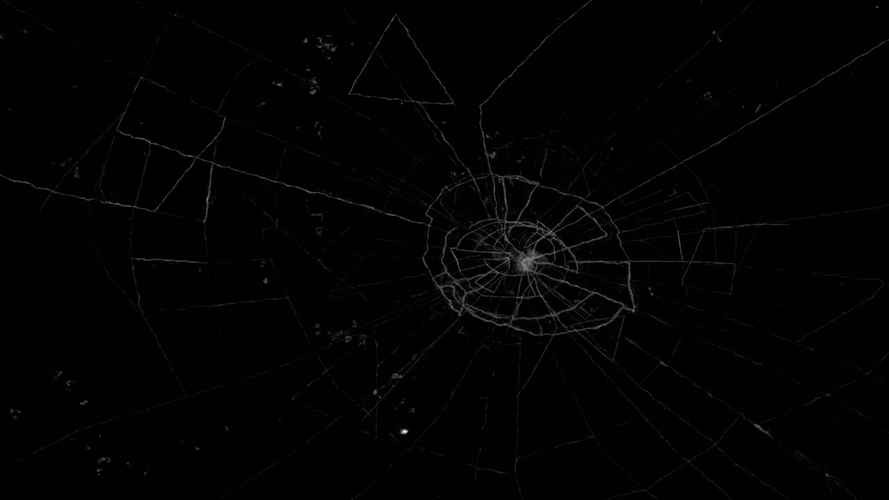 efecto de vidrio roto fracturado en fondo negro