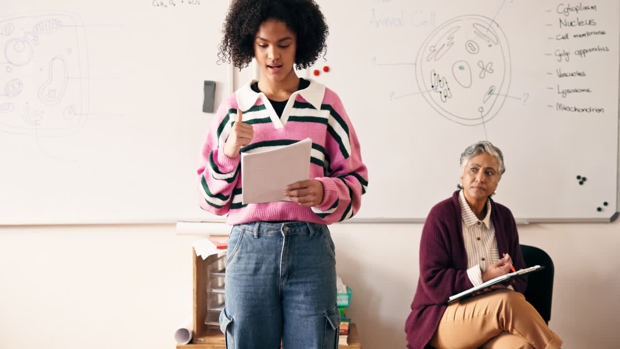 Students Giving Presentations in the Classroom