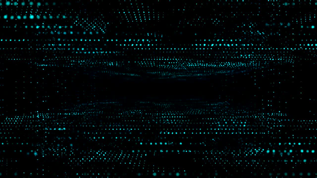 conexão de pontos 4k com torção e movimento de fluxo de partículas para fundo abstrato de futurística e tectologia