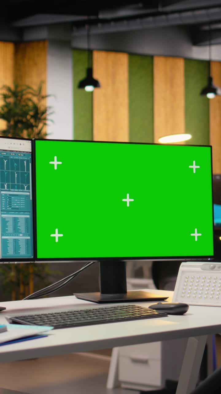 Futuristic vertical wind turbine CAD design on isolated screen PC