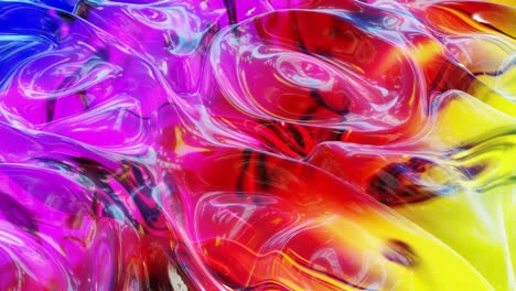 liquid pattern like waves in looped motion. 3d stylish abstract multicolor bg of wavy surface like brilliant liquid marble with beautiful gradient colors. 4k trendy colorful fluid animation.