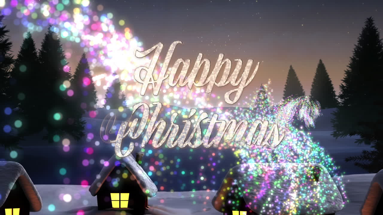 크리스마스 에 시골 에서 떨어지는 별