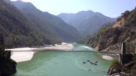 AERIAL:-Ganga-river-in-Rishikesh-India