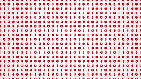 como iconos de corazón patrón de red de redes sociales fondo animado