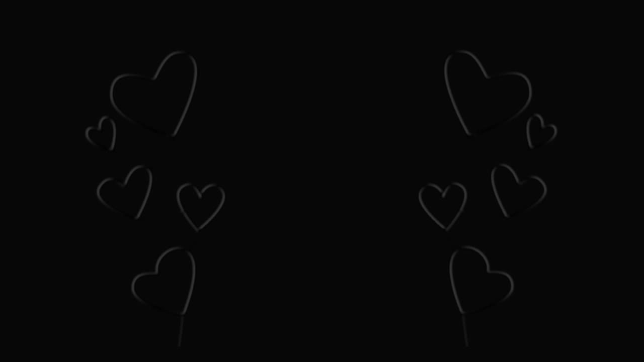 señalización de corazón con luz led