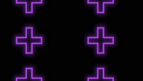 Crosses-shape-pattern-with-pulsing-neon-purple-light-5