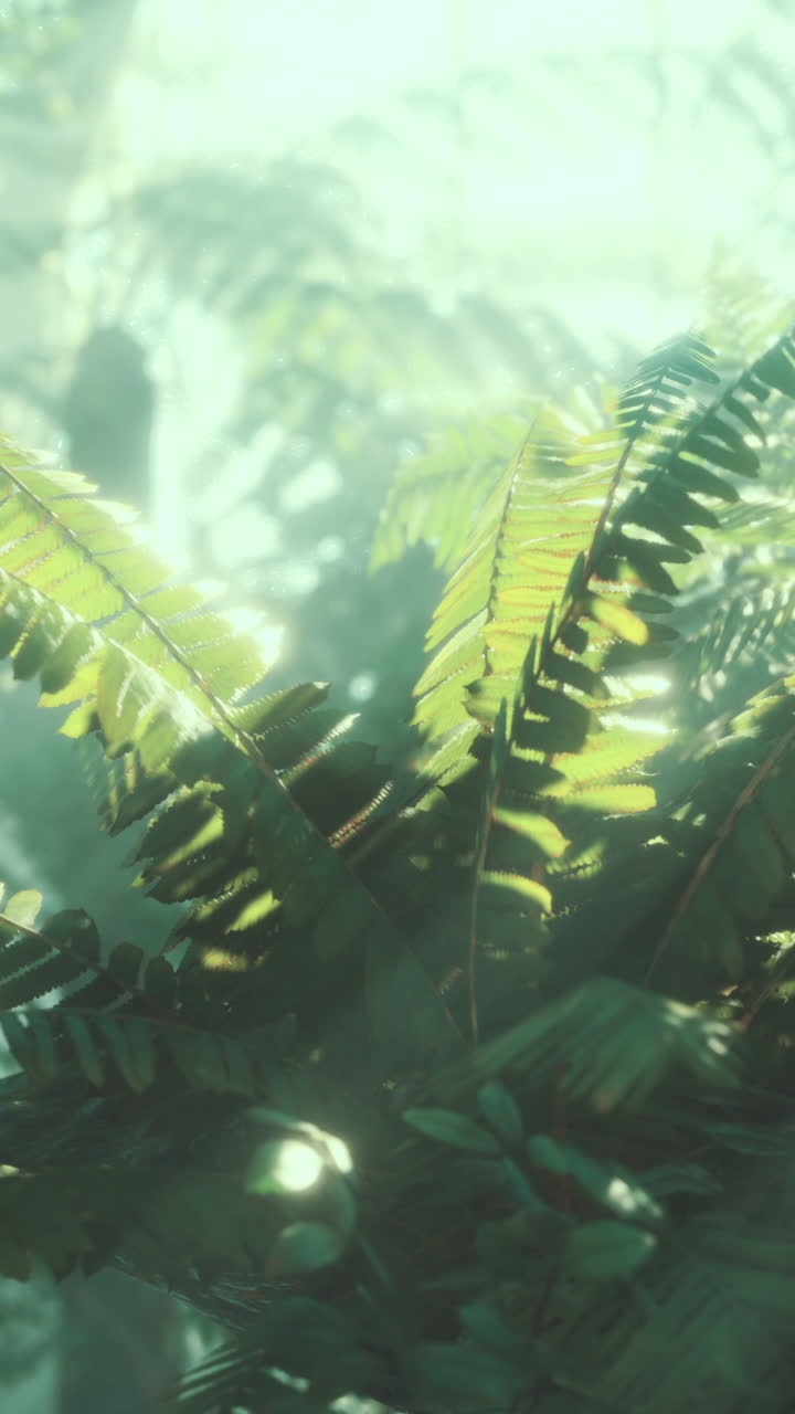 foto dentro de una selva cubierta de musgo verde brillante