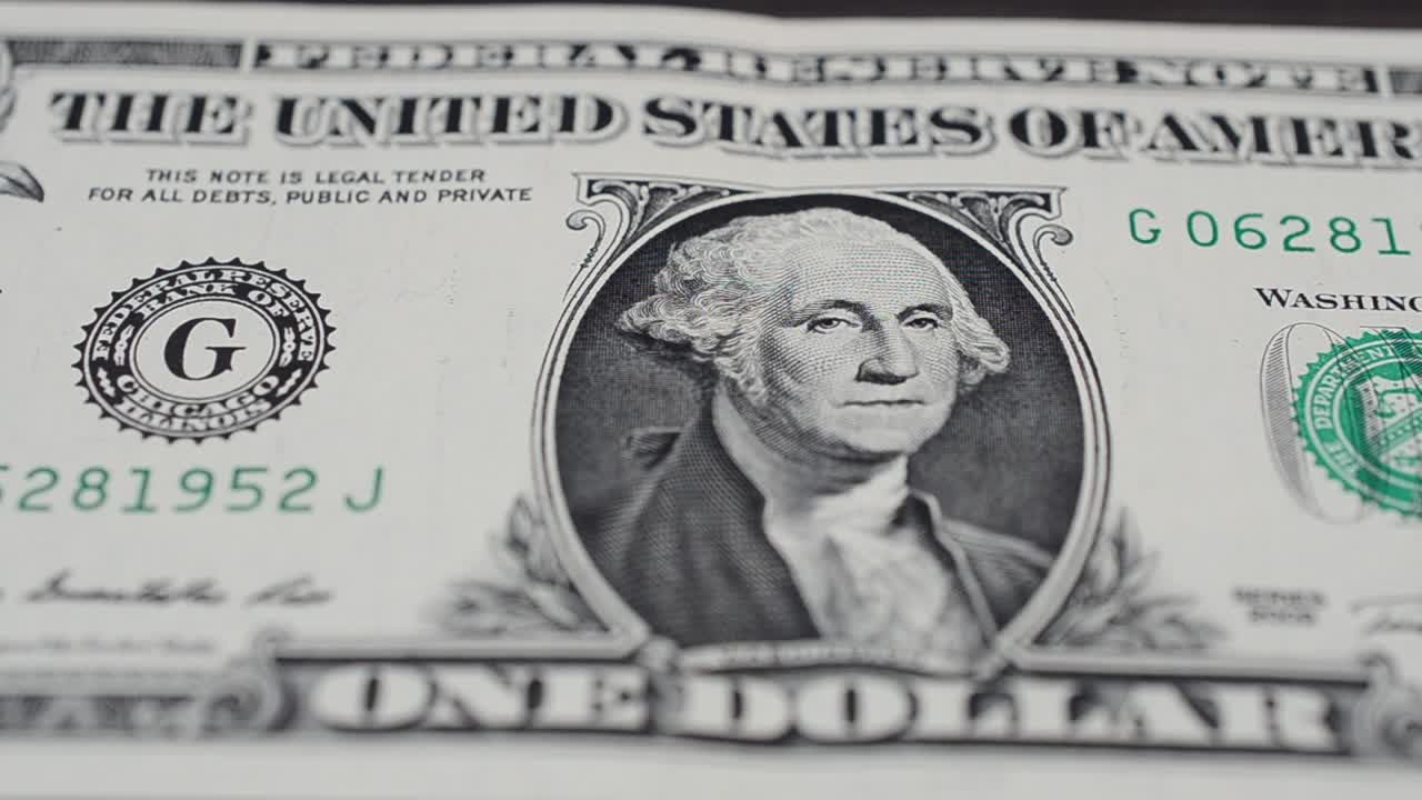 Banknote of the USA. Shooting of money