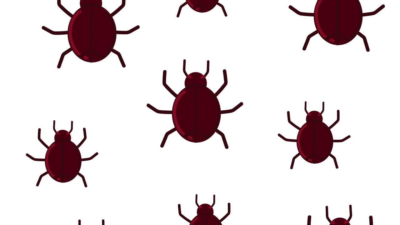 사이버 범죄 버그 공격 패턴 애니메이션