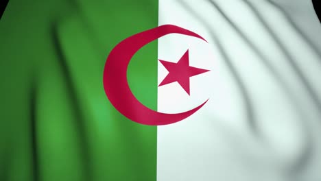 waving realistic algeria flag in 4k, loop animation