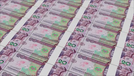 billetes de 20 manat de turkmenistán impresos por una imprenta de dinero