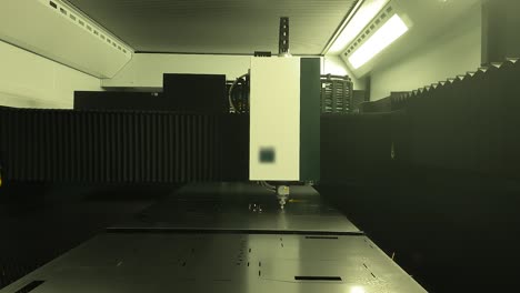 cnc laser cutting of metal, modern industrial technology.