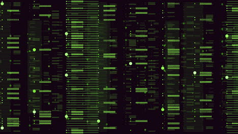motion green numbers and line in matrix