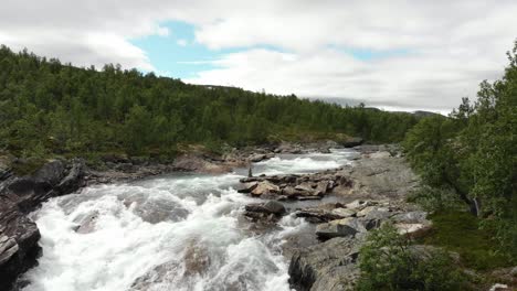 beautiful wild river called otta in norway