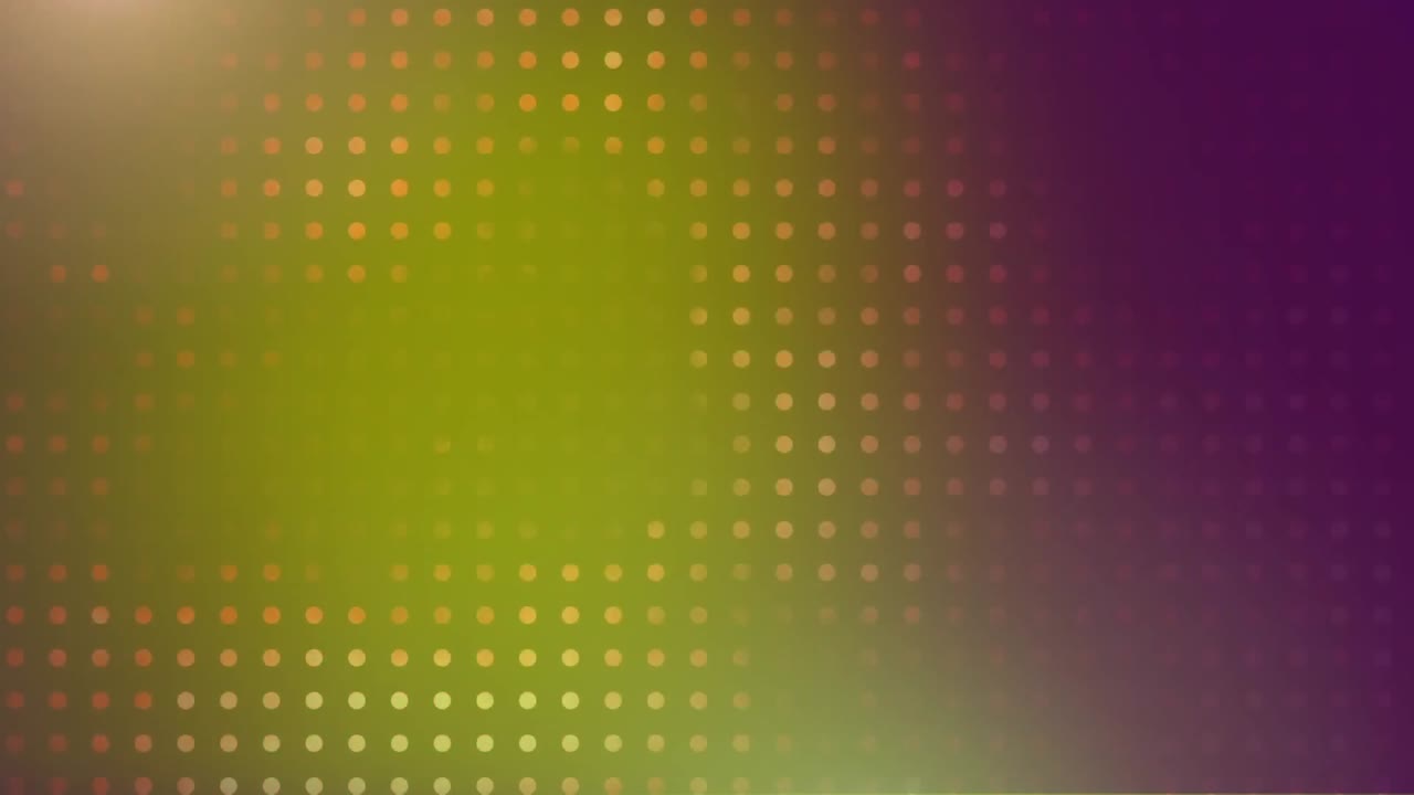 animación de puntos que se mueven sobre un fondo verde y púrpura