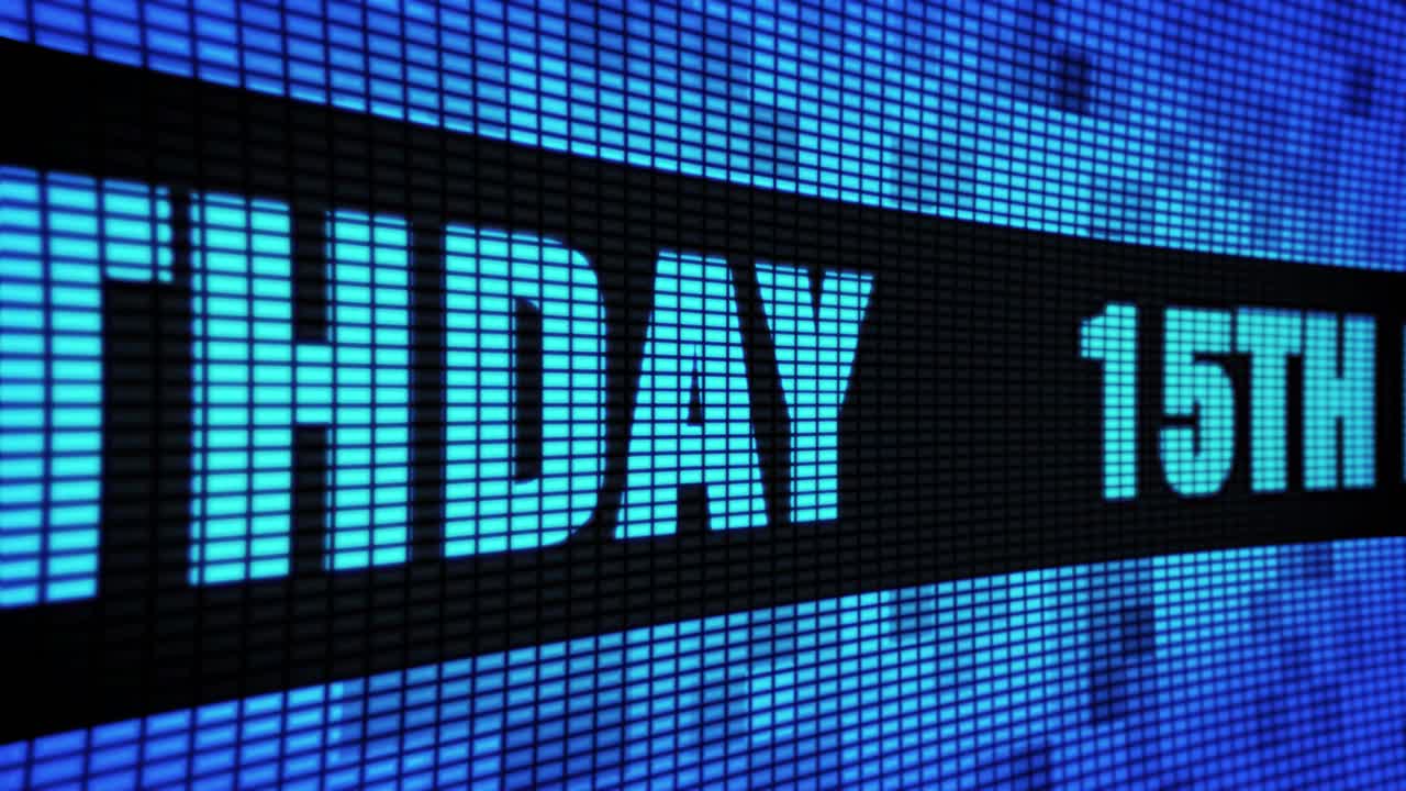 Digital Display Showing 'Happy Birthday' and 'Thursday 15th'