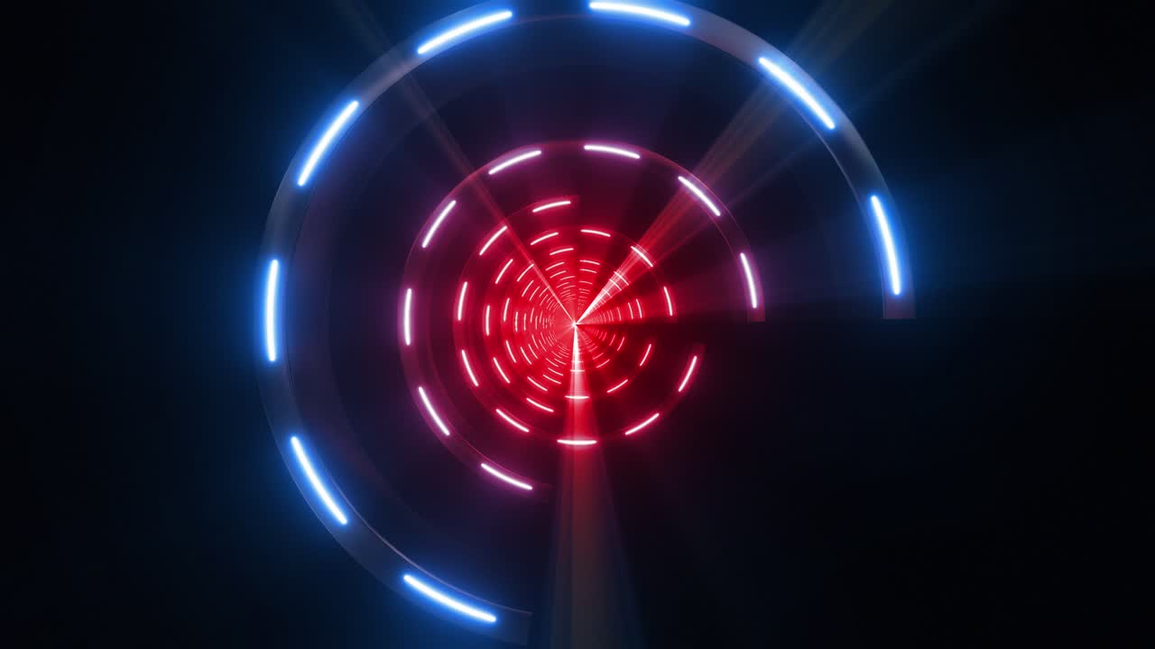 tunnel a cerchio al neon