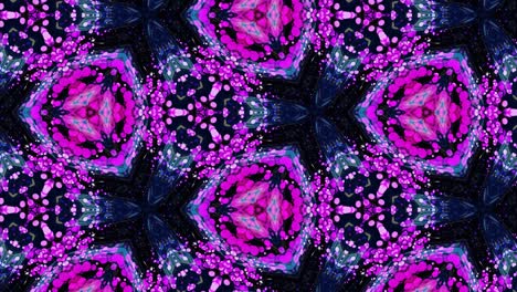 kaleidoscope effect from wavy shiny liquid surface with distorted circles float like drops of paint in oil. Creative background with multicolor gradient in 4k. 3d
